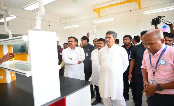 Tripura CM Dr. Manik Saha attends opening ceremony of new campus of Milestones Institute of Pharmaceutical Sciences in Udaipur.